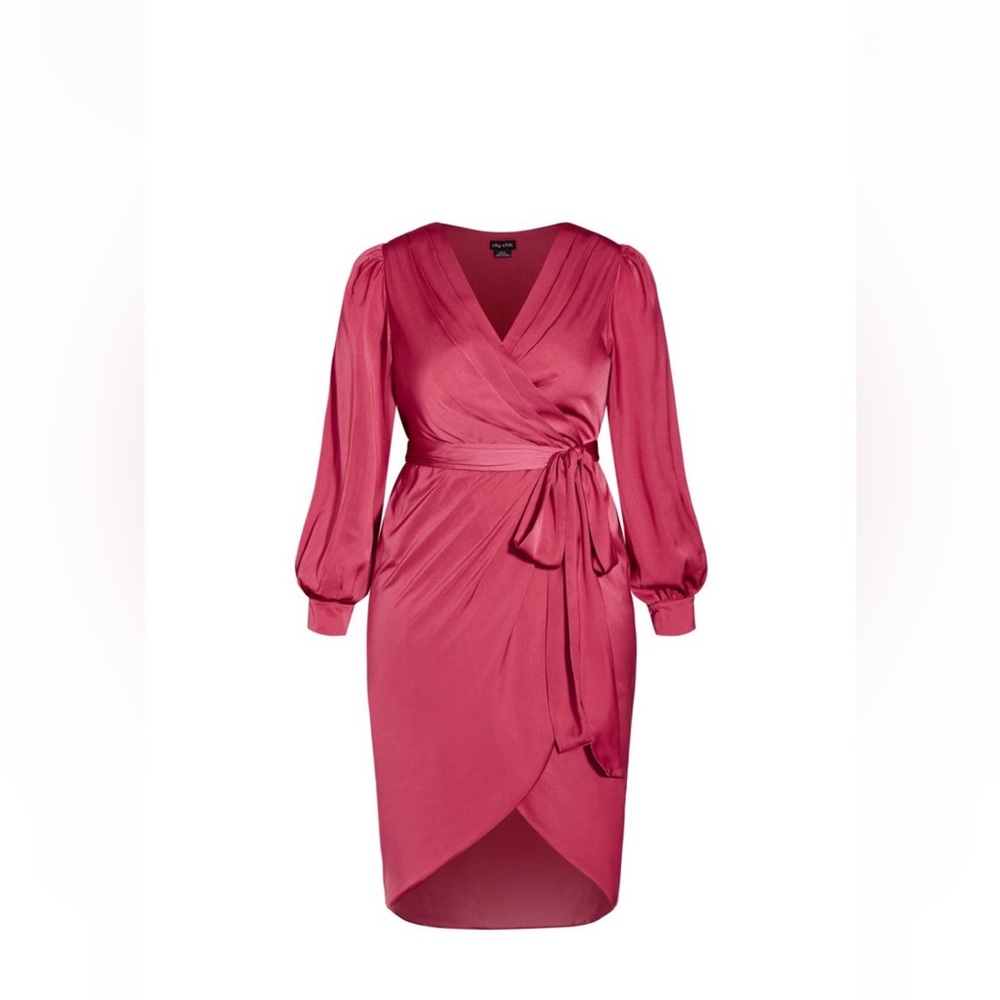 CITY CHIC Faux Wrap MIDI Dress